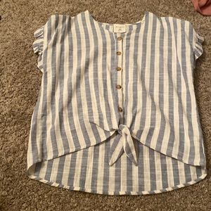 Hayden girls, Blue and white striped, XL